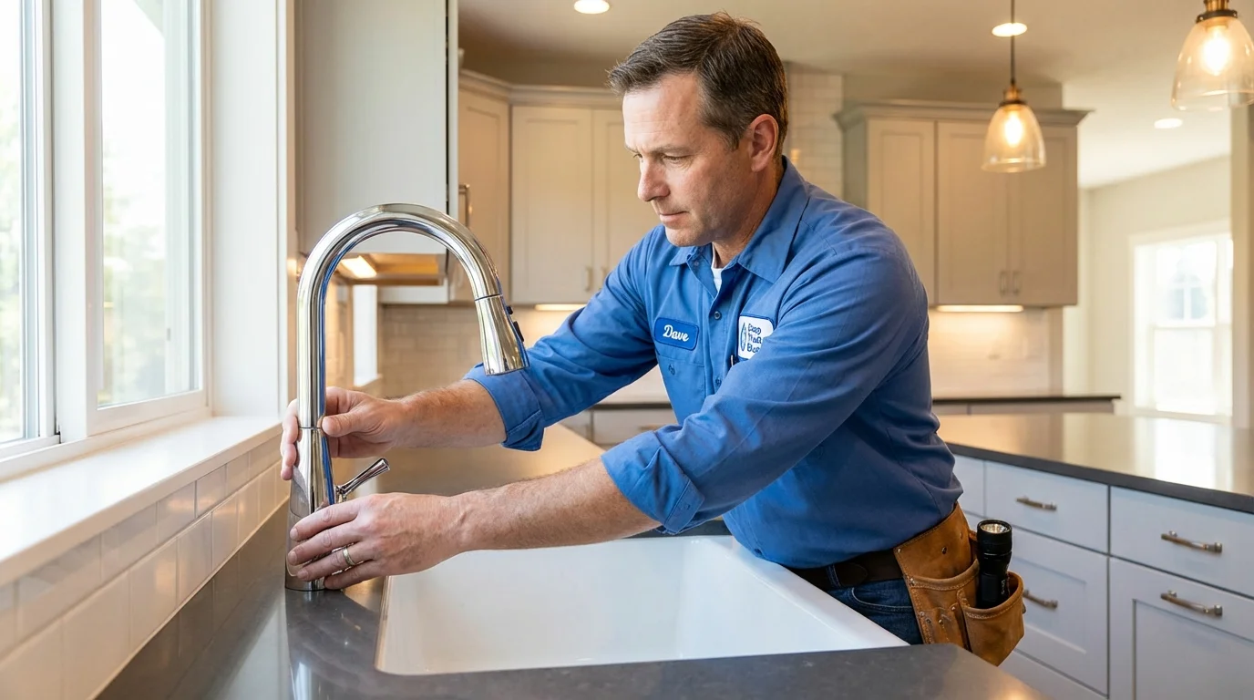 Kitchen faucet installation by Johns Plumbing LLC in Clancy