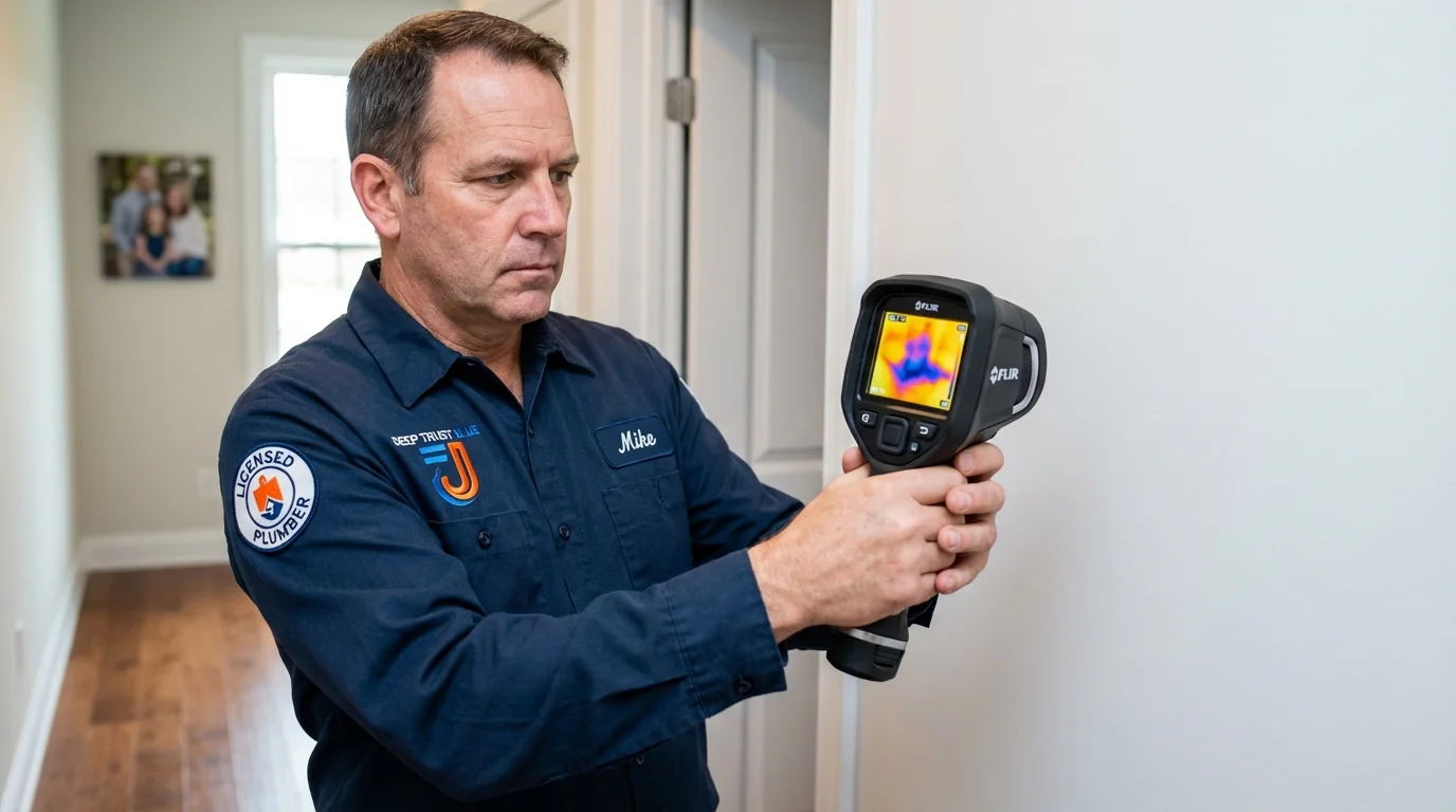 Thermal imaging leak detection by Johns Plumbing LLC in Clancy